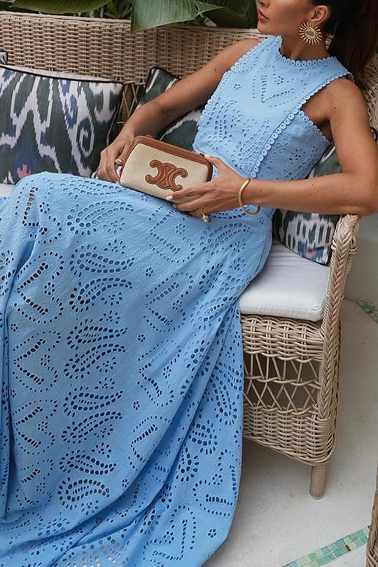 Larissa™ Embroidered Top &amp; High-Waist Maxi Skirt Set