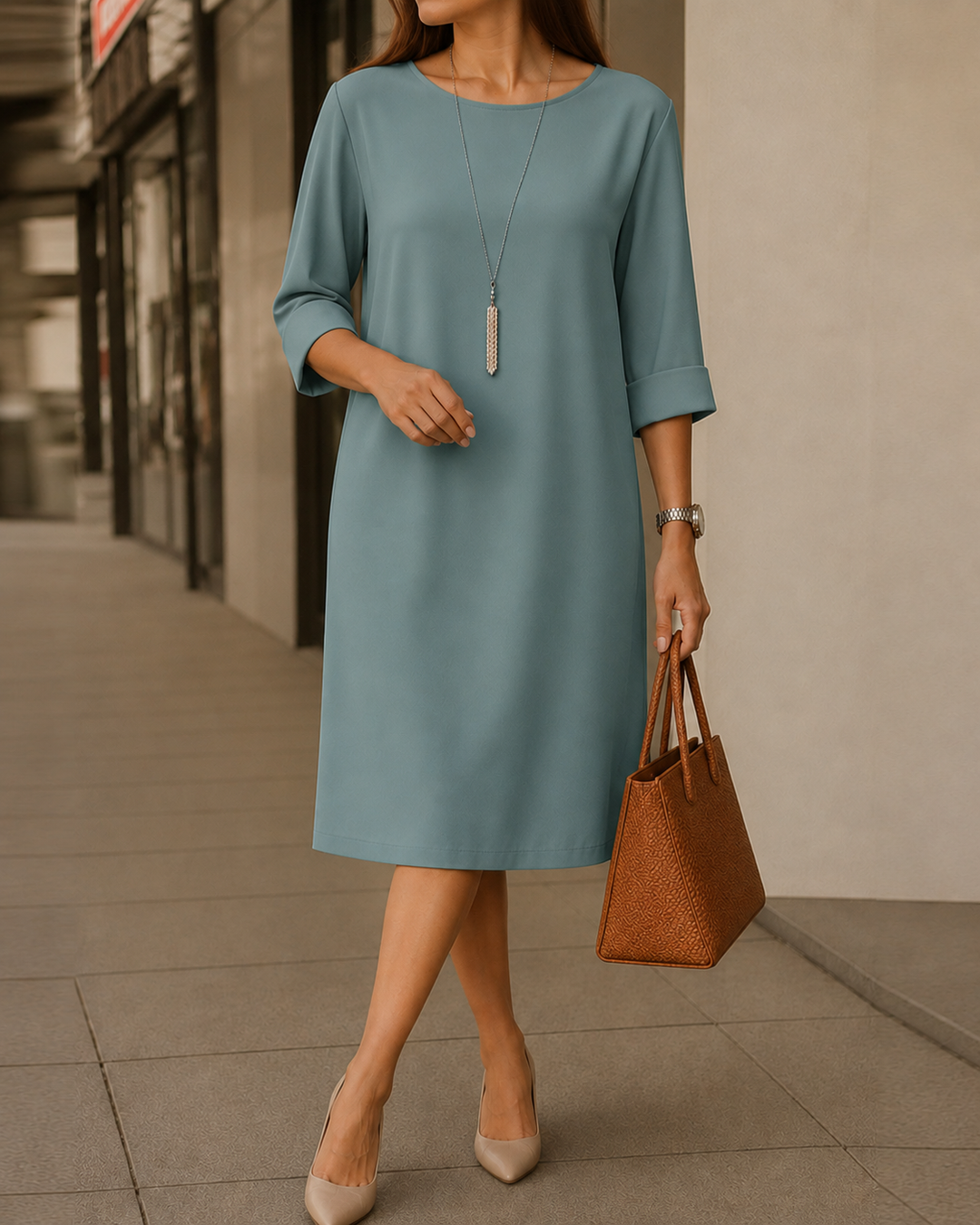 Sabina™ | Abito Midi Fluido dalla Vestibilità Valorizzante