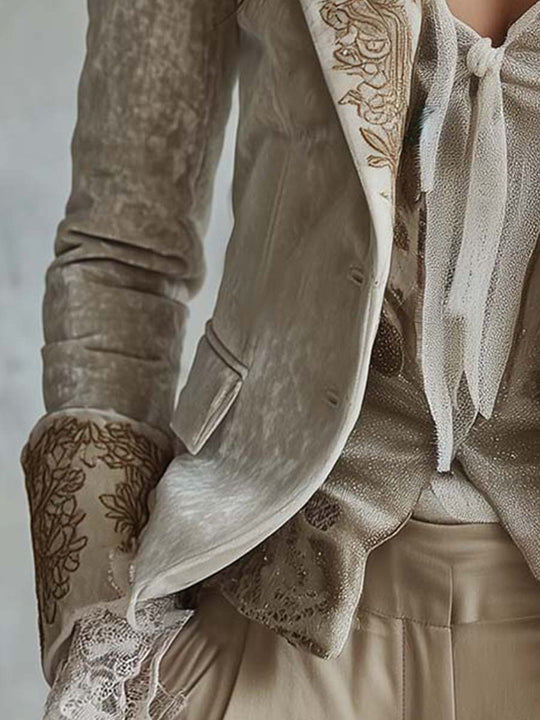 Bianca™ | Blazer Ricamato Avorio