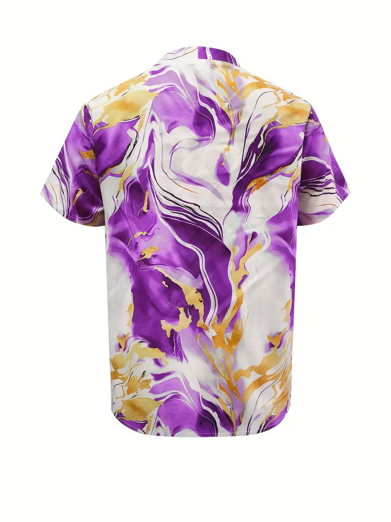 Mildred™ Marble Print Short Sleeve Shirt