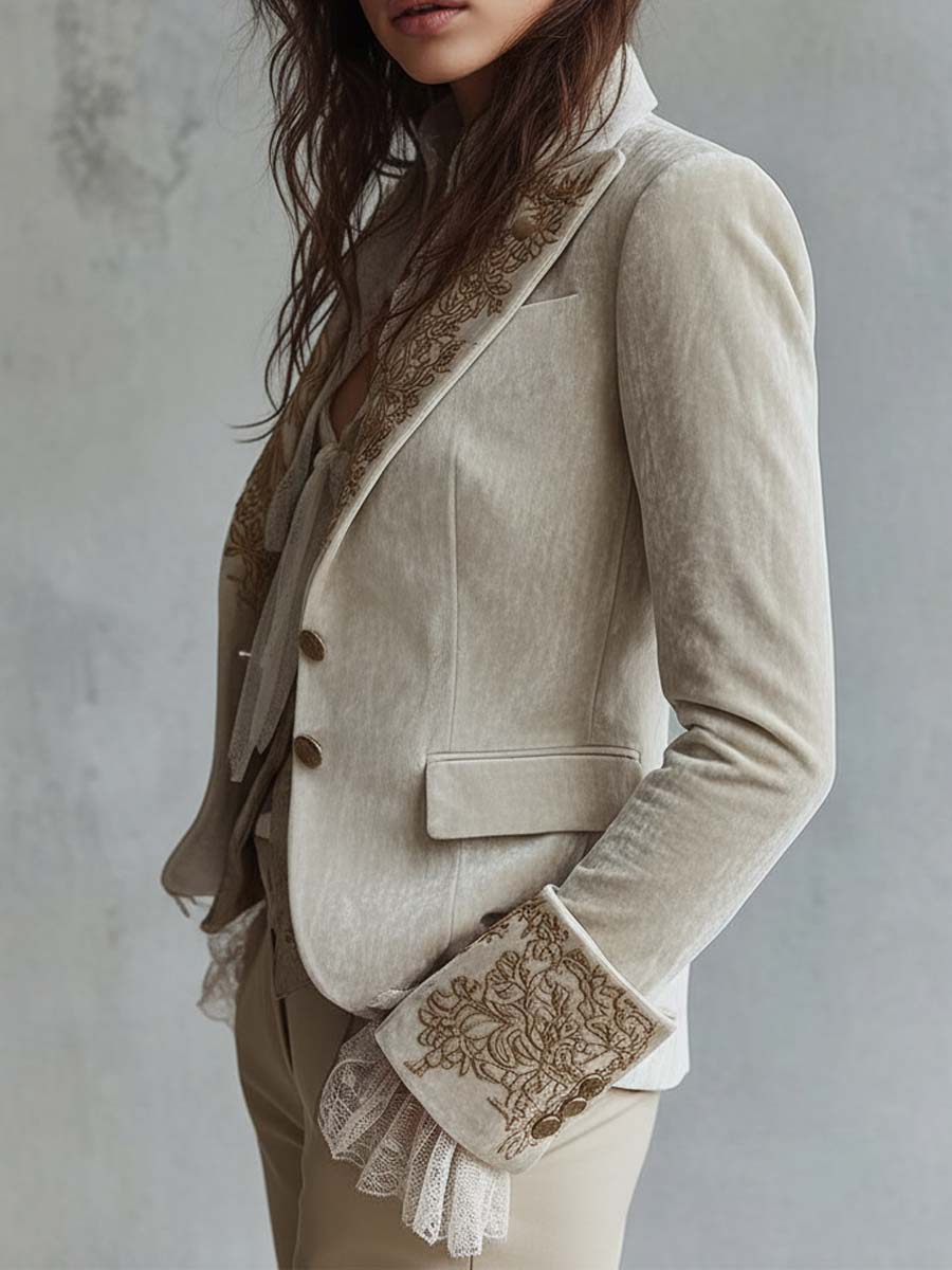 Bianca™ | Blazer Ricamato Avorio