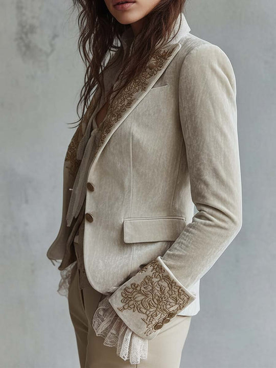 Bianca™ | Blazer Ricamato Avorio