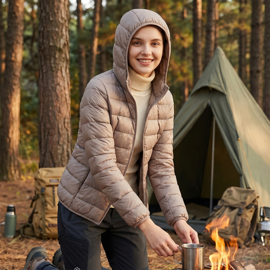 Nora™ | Piumino Leggero con Cappuccio