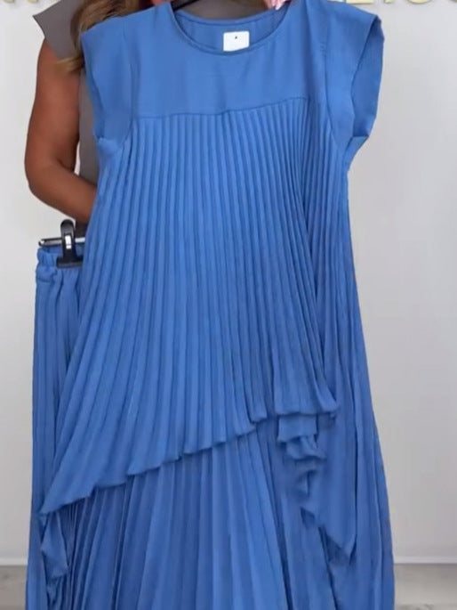 Sherry™ | Completo con top plissettato lungo e pantaloni ampi