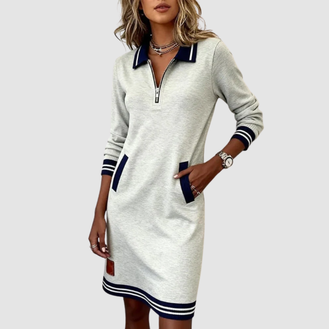 Lyssa™ | Abito chic con zip sullo scollo