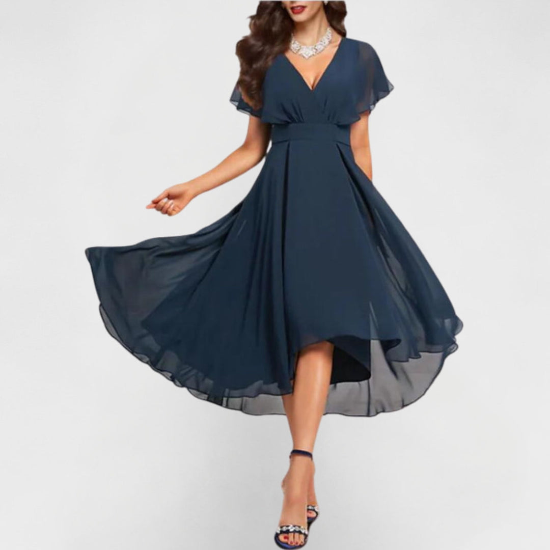 Clarissa™ | Abito lungo fluido con scollo a V