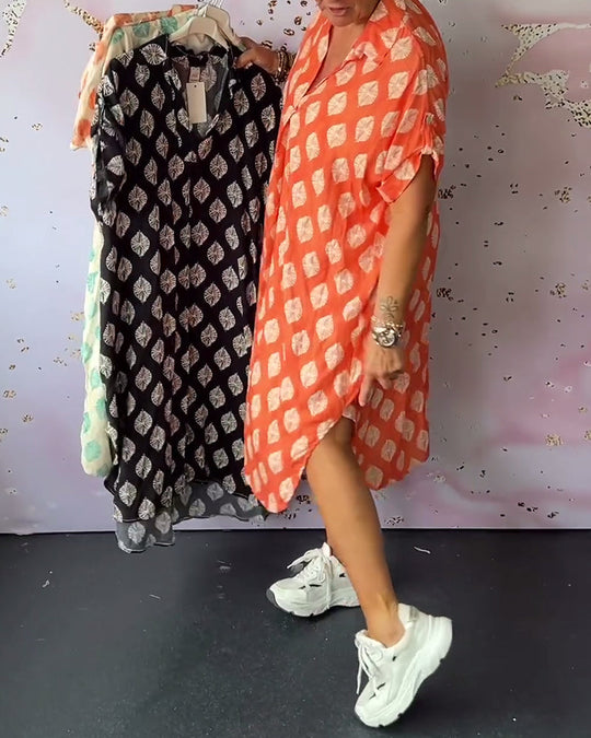 Lona™ Loose Lapel Collar Dress