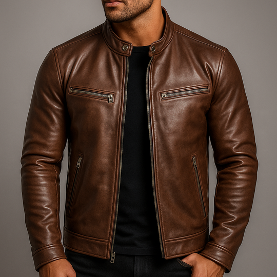 Giacca Vintage in Pelle da Uomo – Stile Senza Tempo, Lavorazione Pregiata e Comfort Tutto il Giorno