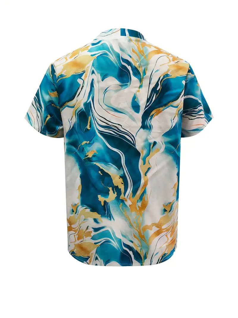 Mildred™ Marble Print Short Sleeve Shirt
