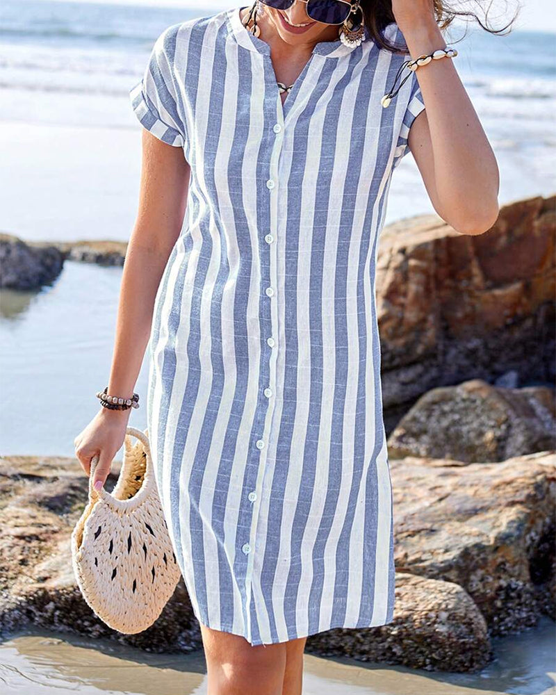 Brianna™ | Abito elegante a righe in cotone