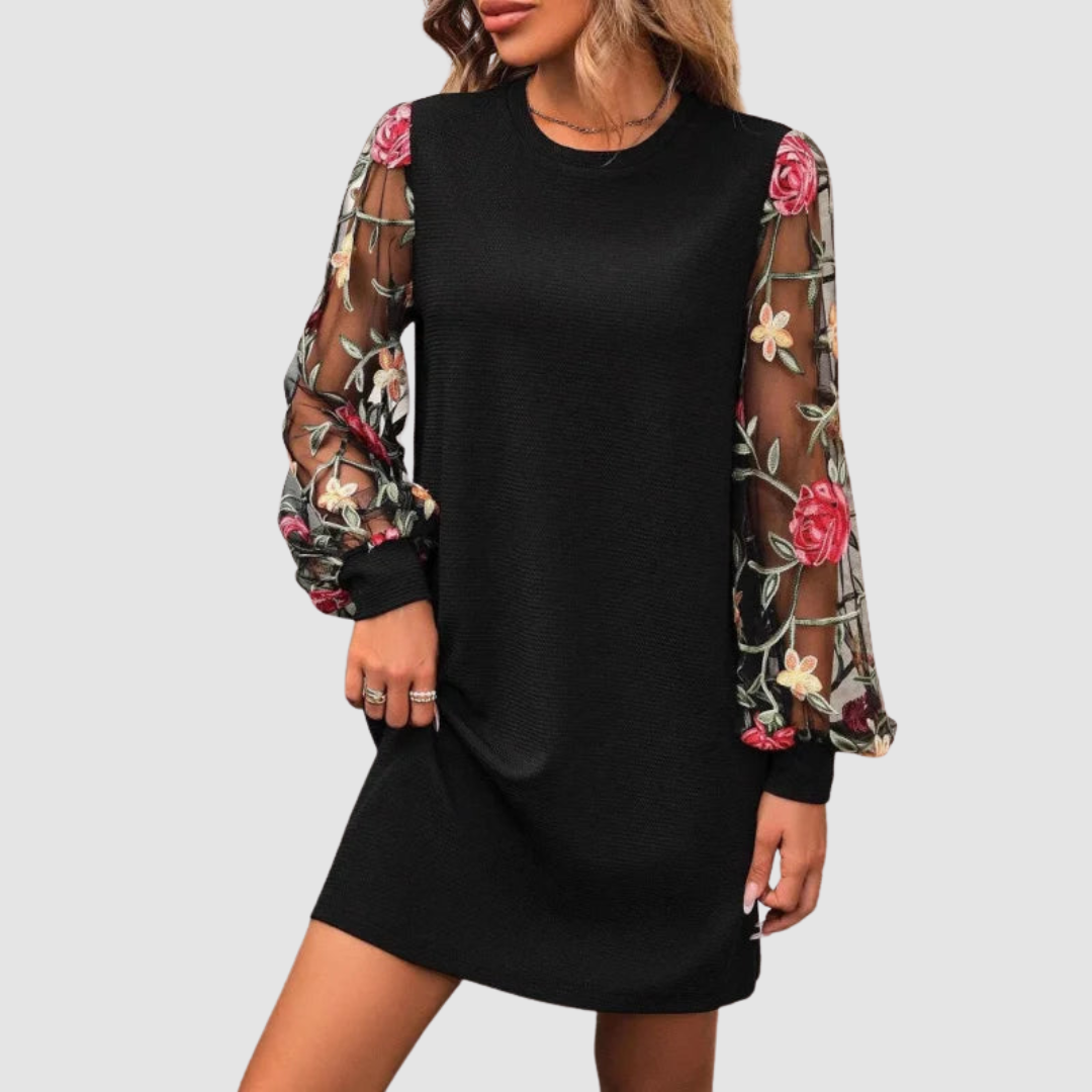 Shara™ | Abito con maniche lunghe in pizzo