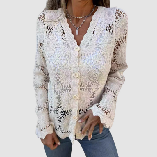 Laurelle™ Lace V-Neck Cardigan
