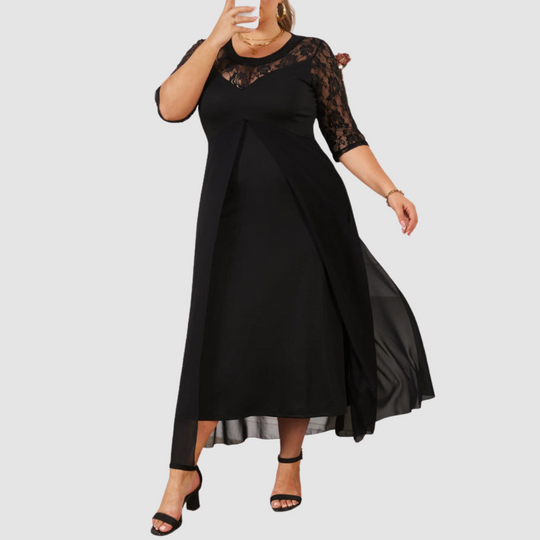 Reina™ | Abito lungo in pizzo