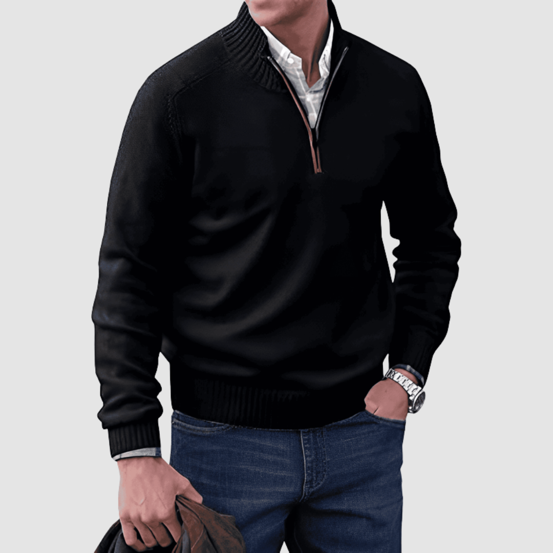 Barry™ | Maglione da uomo con zip corta