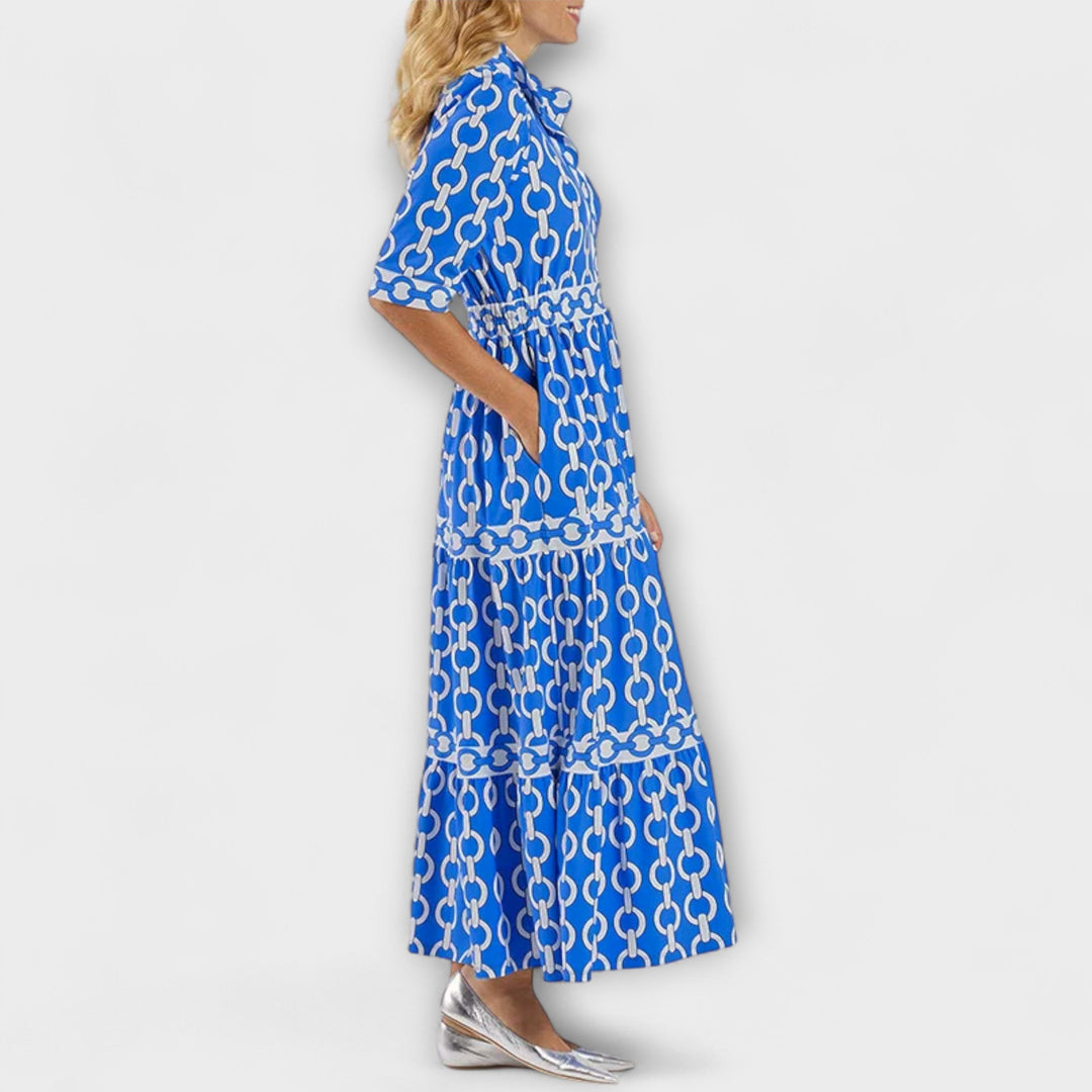 Sheena™ | Abito midi con stampa a catene