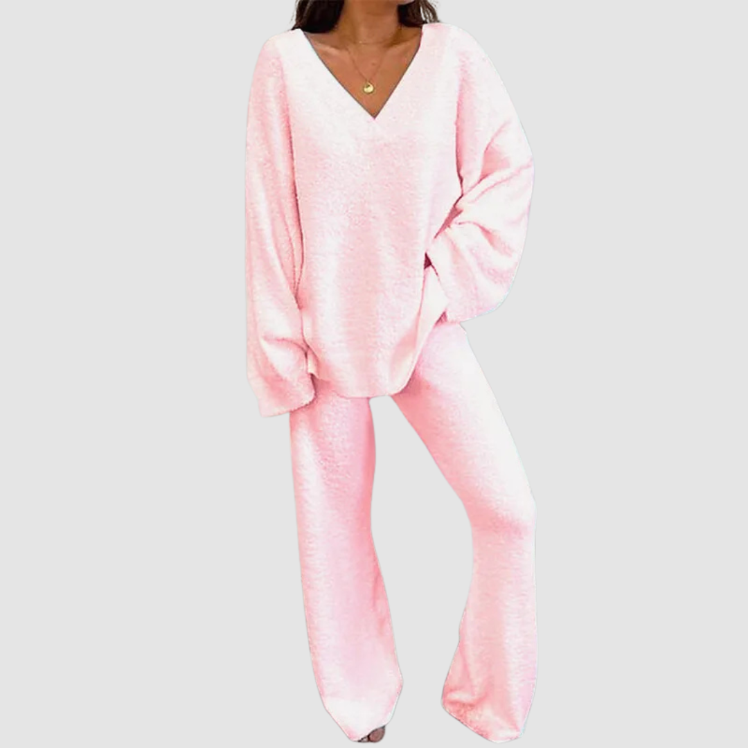 Karla™ V-Neck Long Sleeve Sweater &amp; Pants Set