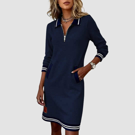 Lyssa™ | Abito chic con zip sullo scollo