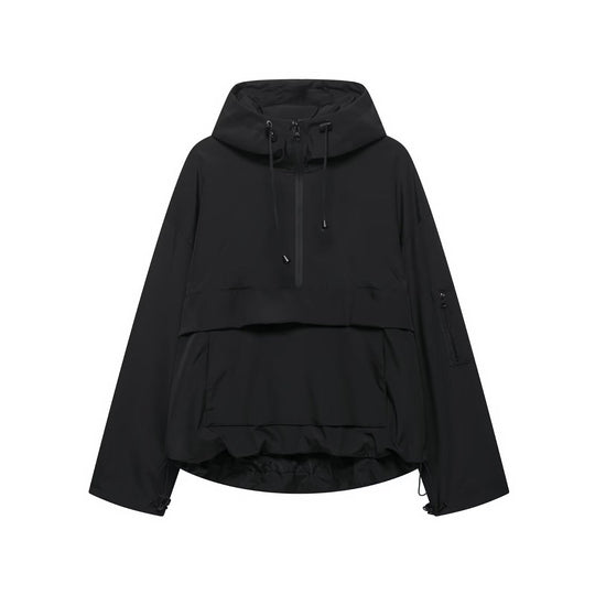 Anorak da Donna con Cappuccio e Mezza Zip
