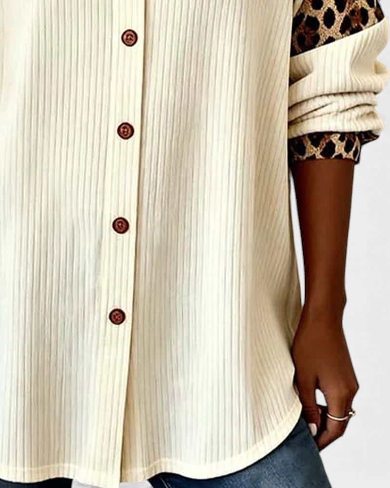 Jackie™ Leopard Print Button-Down Shirt