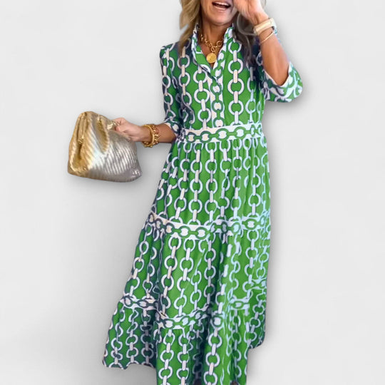 Sheena™ | Abito midi con stampa a catene