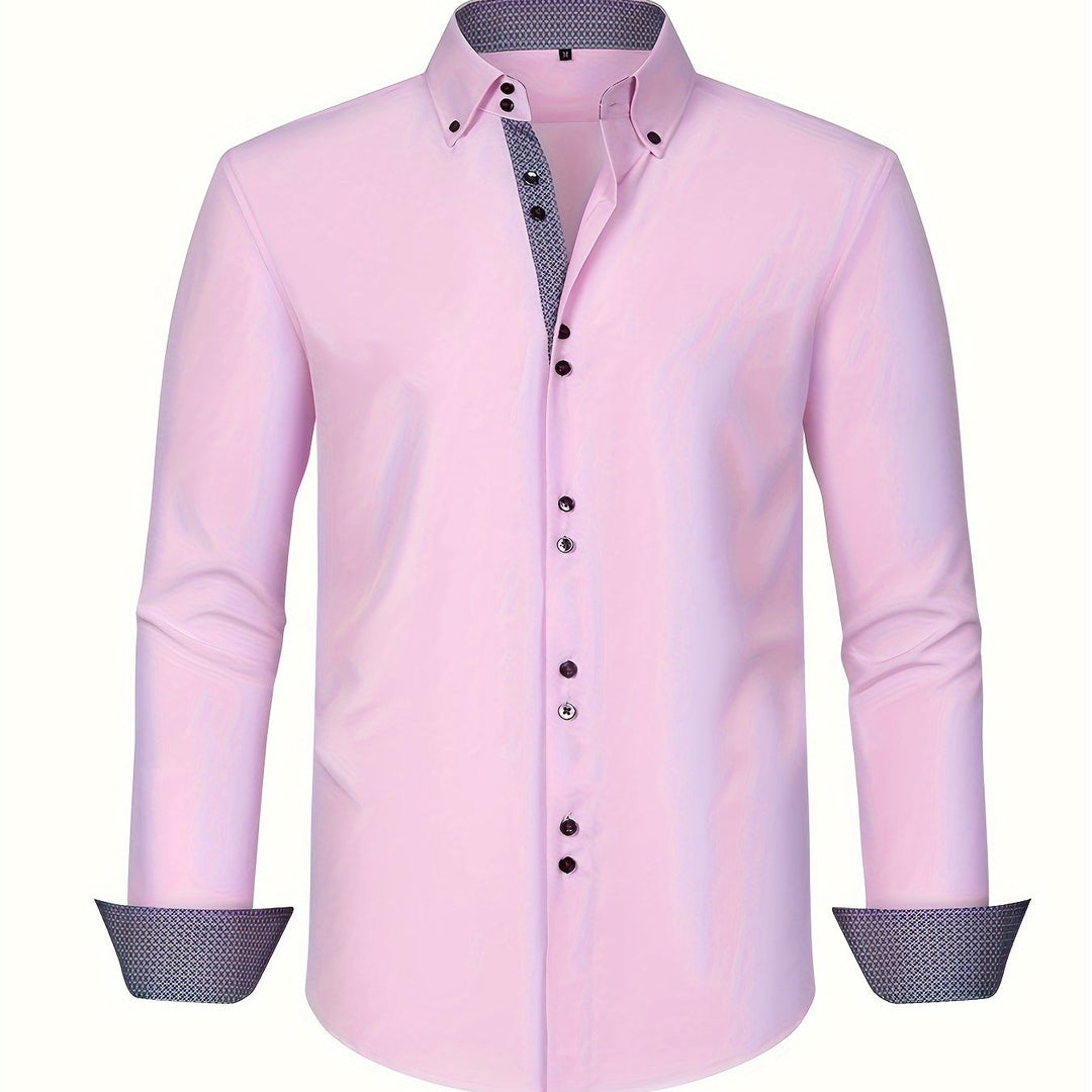 Alberto | Camicia elegante leggera con dettagli a contrasto