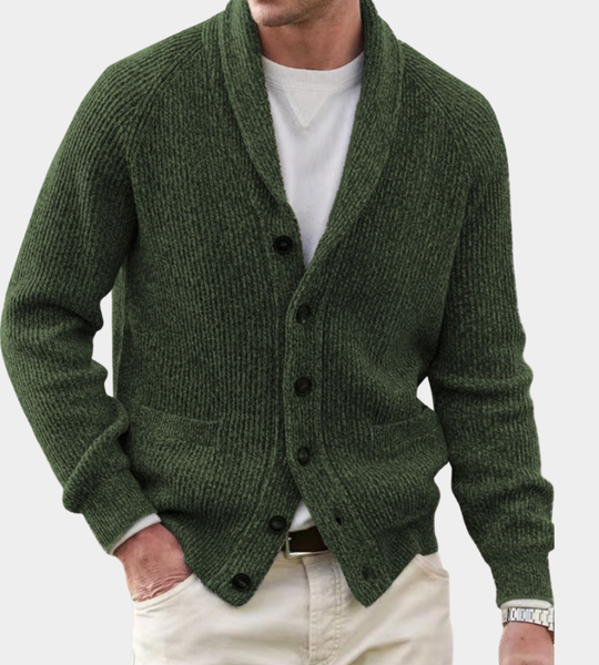 Philip | Cardigan Classico con Collo a Scialle