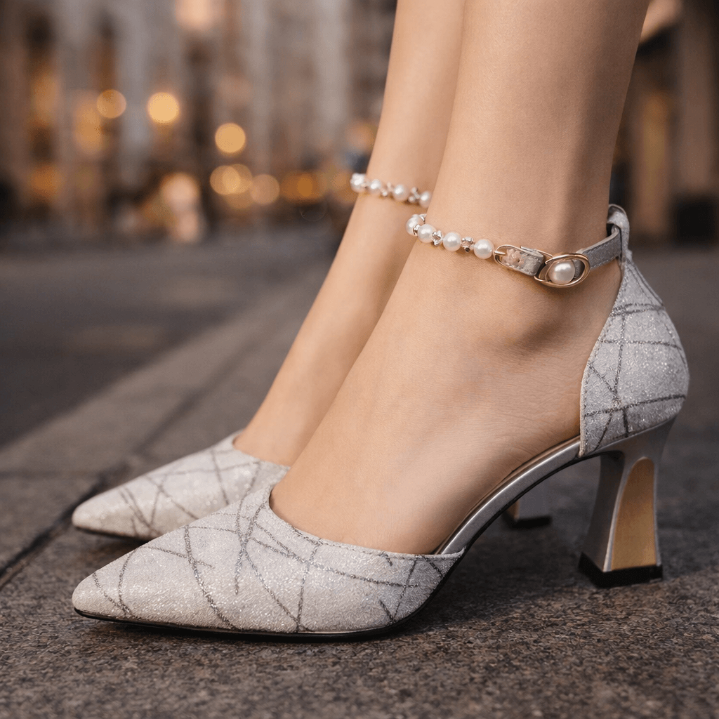 Mia | Scarpe con tacco e perle