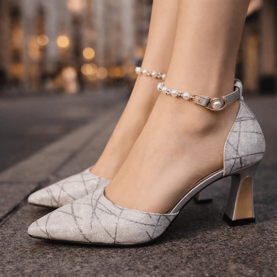Mia | Scarpe con tacco e perle