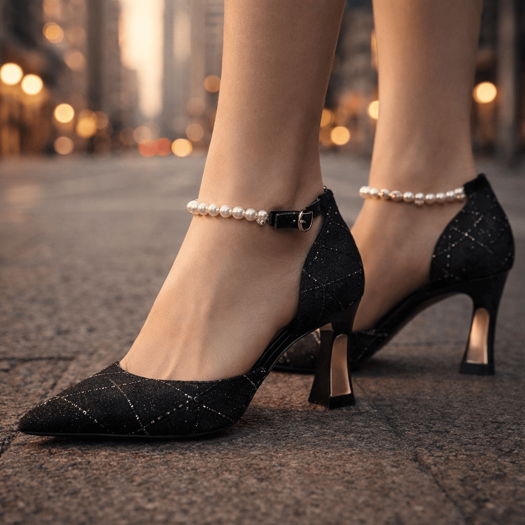Mia | Scarpe con tacco e perle
