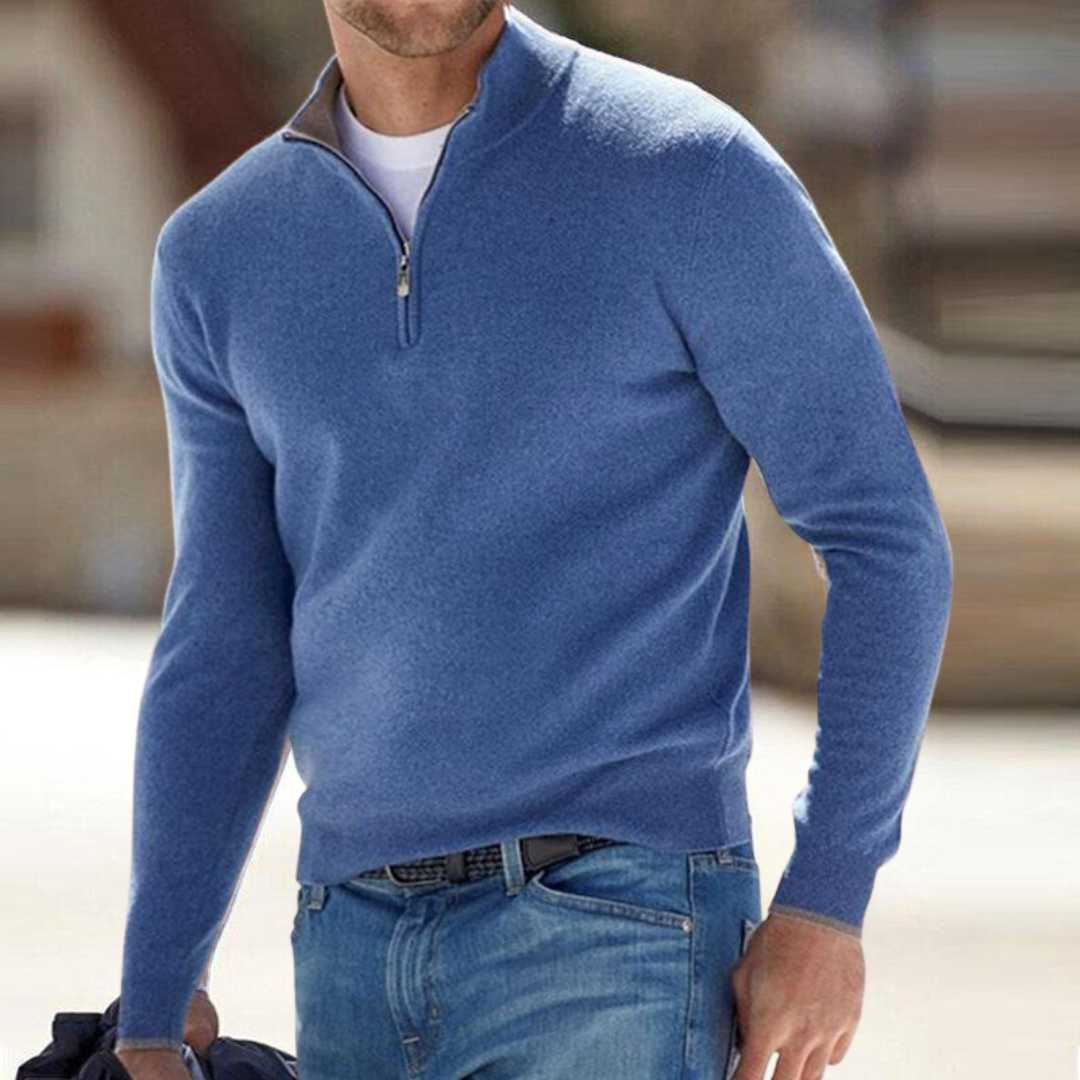 Hugo | Maglione di Qualità con Mezza Zip