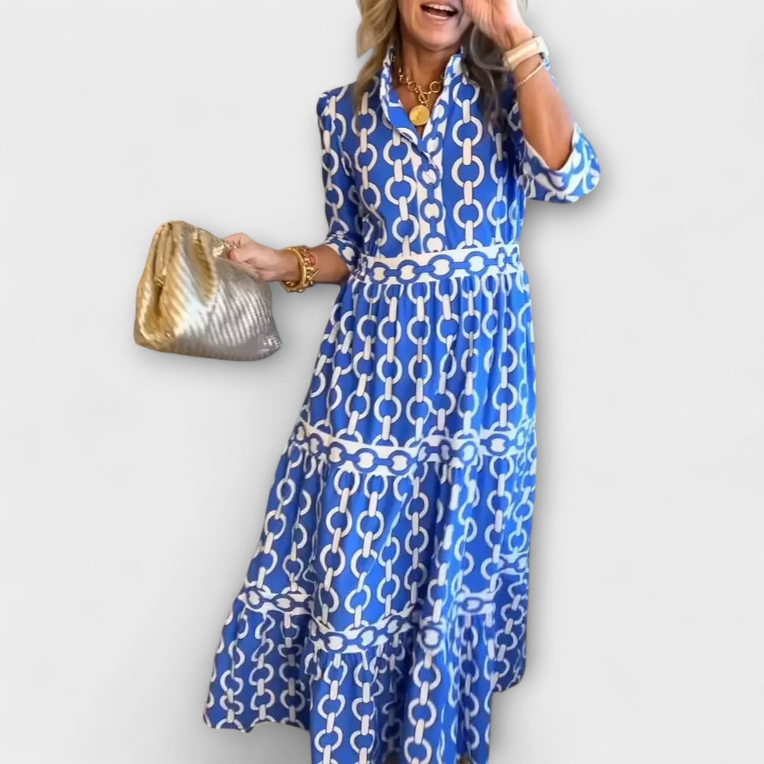 Sheena™ | Abito midi con stampa a catene