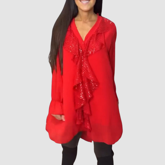Elain™ Elegant Ruffled Blouse