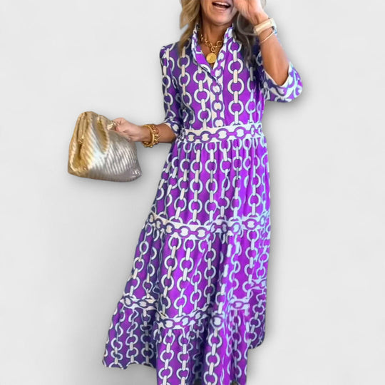 Sheena™ | Abito midi con stampa a catene