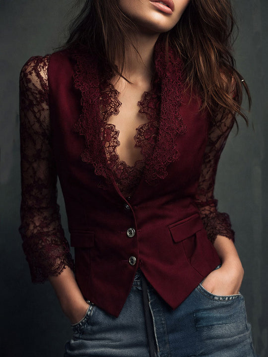 Isabella™ | Blazer con Maniche Semitrasparenti