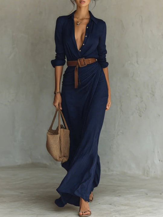 Gwen™ | Abito chemisier elegante con cintura in omaggio