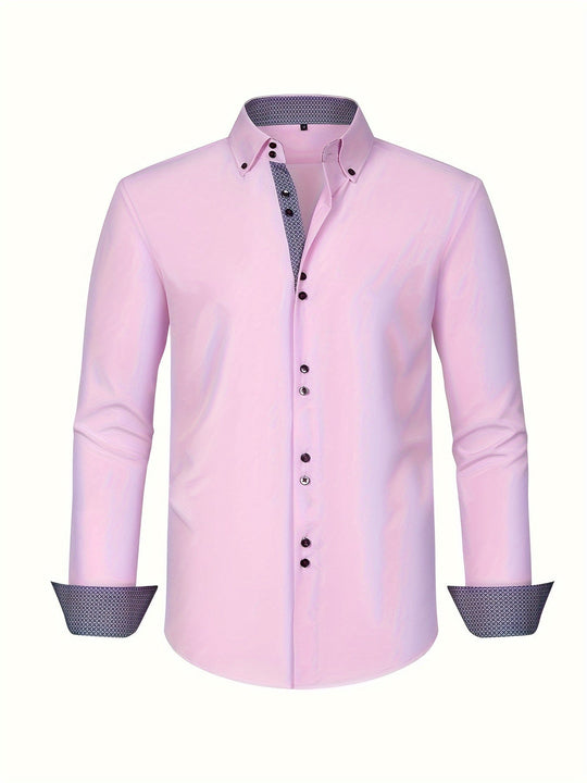 Alberto | Camicia elegante leggera con dettagli a contrasto