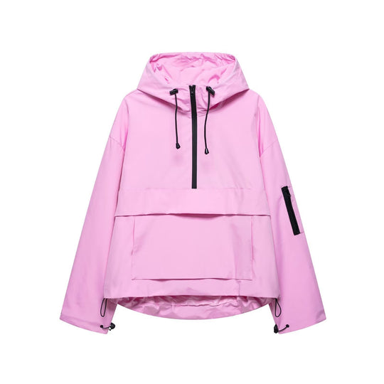 Anorak da Donna con Cappuccio e Mezza Zip