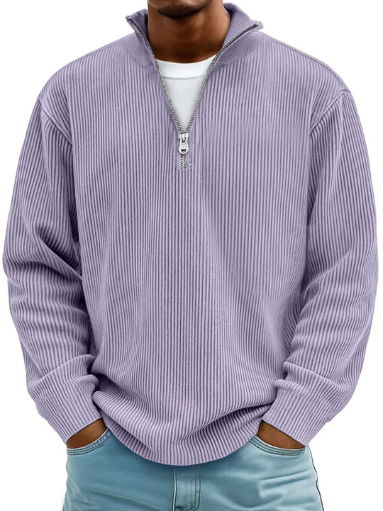 Matteo™ | Maglione a Coste con Collo Zip