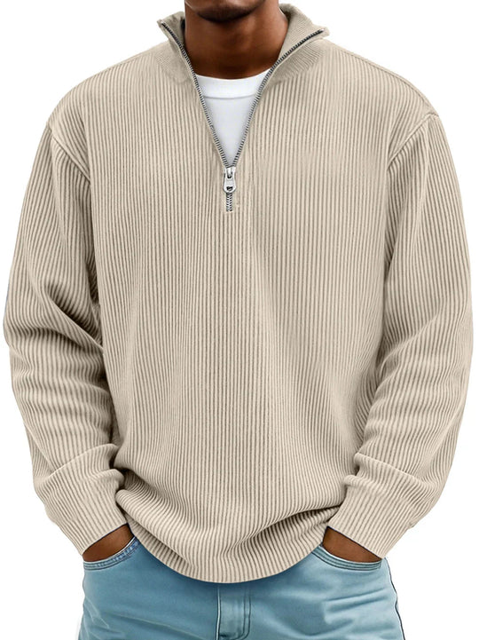 Matteo™ | Maglione a Coste con Collo Zip