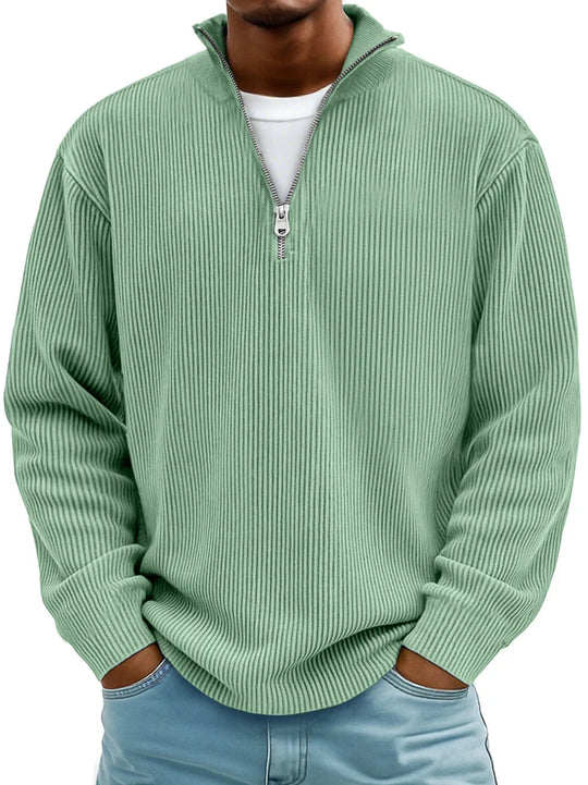 Matteo™ | Maglione a Coste con Collo Zip