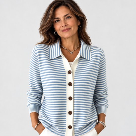 Lesley | Cardigan a Righe in Cotone