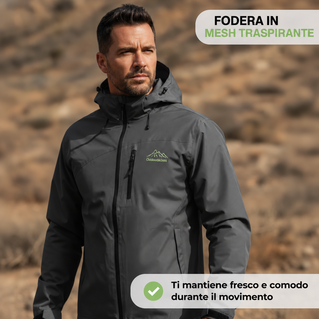 Giacca Outdoor da Uomo - Antivento e Impermeabile
