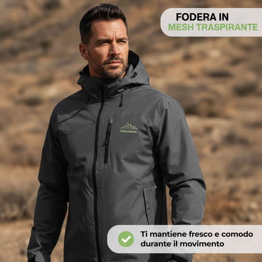 Giacca Outdoor da Uomo - Antivento e Impermeabile