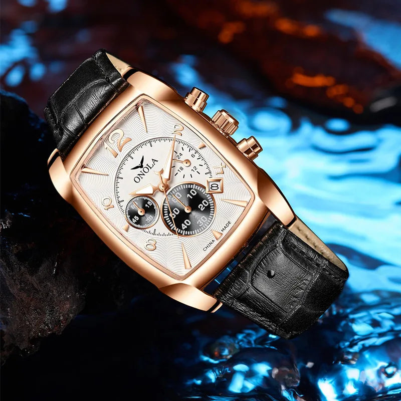 St. Andrews | Orologio da uomo con cinturino in pelle, 45 mm