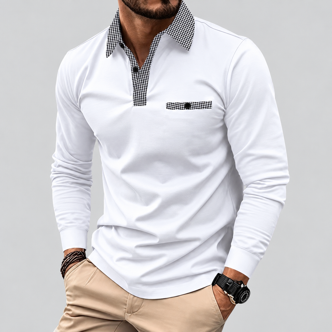 Matteo™ | Polo da uomo pied-de-poule