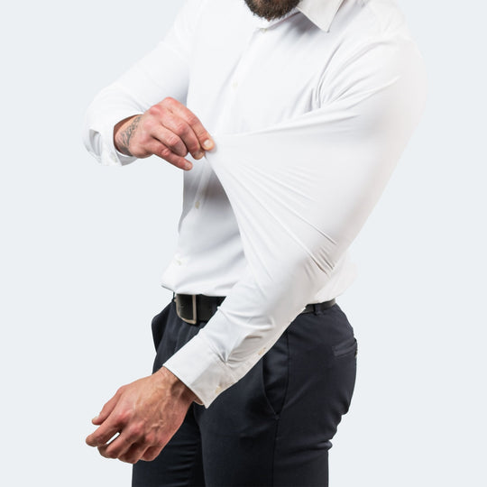 Camicia da uomo elasticizzata, traspirante e senza stiro