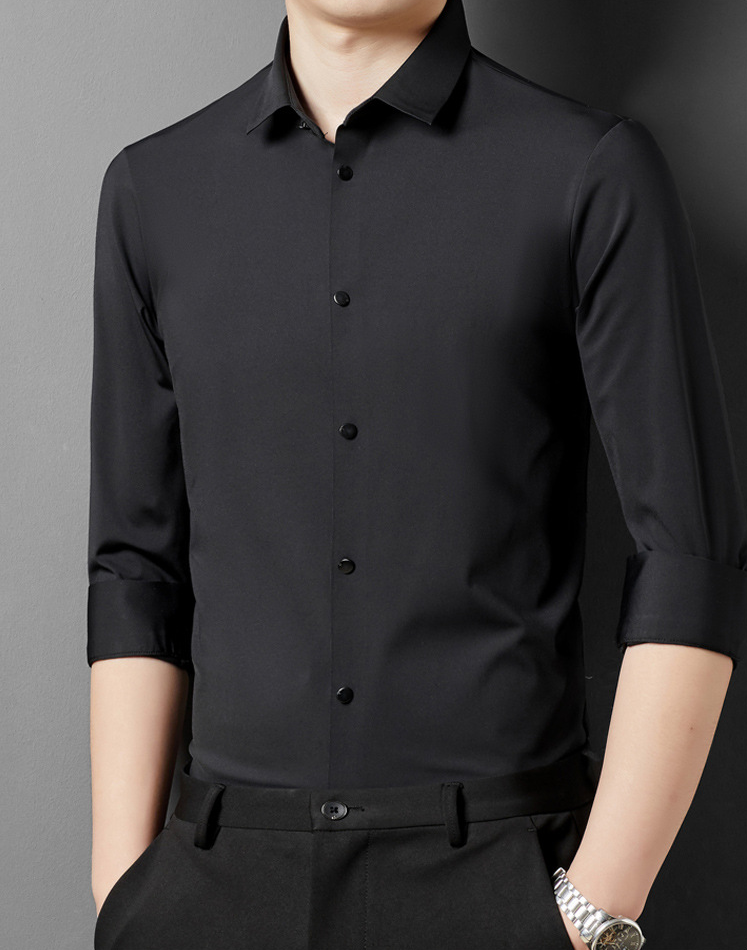 Camicia da uomo elasticizzata, traspirante e senza stiro