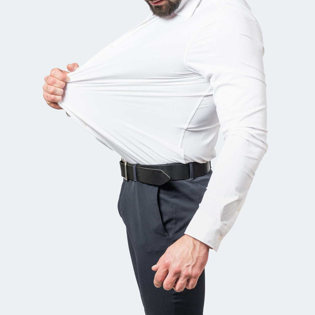 Camicia da uomo elasticizzata, traspirante e senza stiro