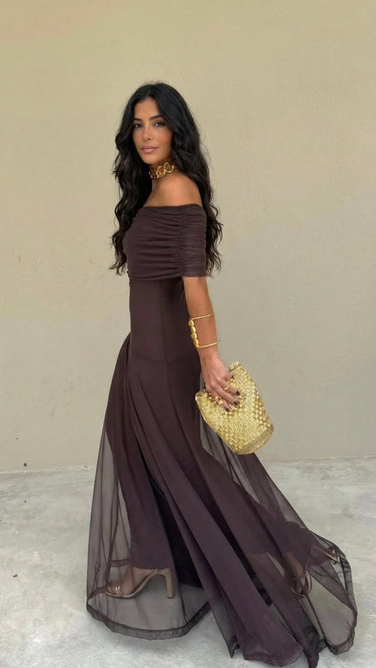 Zella™ | Abito elegante con spalle scoperte