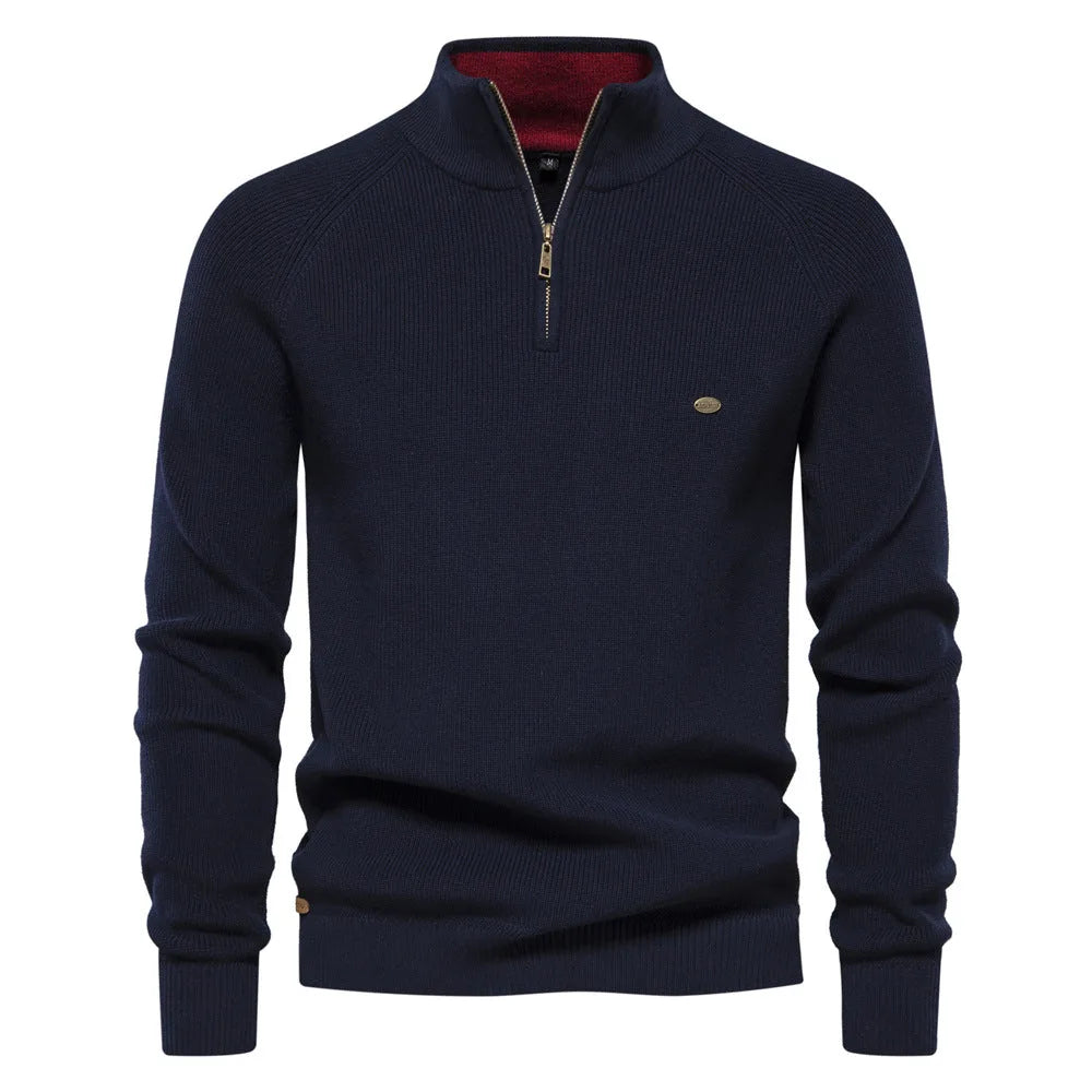 Hugo | Maglione Raffinato con Mezza Zip e Collo Alto